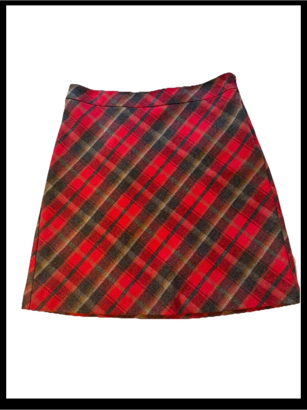 American Eagle Plaid A Line Wool Skirt Sz 0 Academia Clueless Y2K 90s Librarian